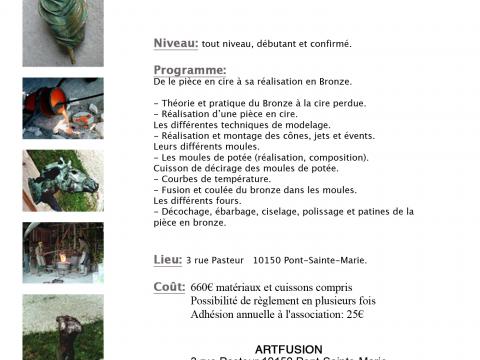 stage bronze  la cire perdue