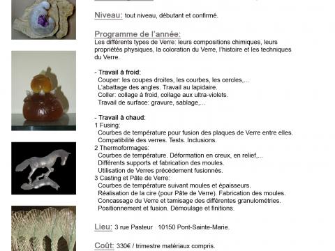 Cours de sculpture Terre et Verre 2025-2026